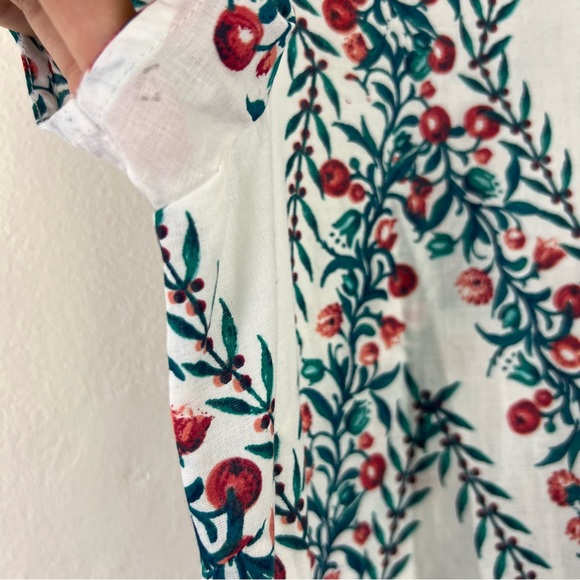 W For Woman 100% Cotton Short Sleeve Bird Printed Traditional Ethnic Kurta - Picture 16 of 16